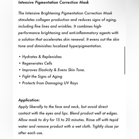 SECRET COLLAGEN Intensive Pigmentation Correction Mask 1.7oz - Picture 7 of 12